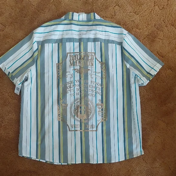 Disney Haunted Mansion Multicolor Striped Button Down Shirt - Picture 5 of 9
